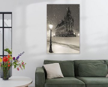 Das Rathaus von Gouda im Schnee von Remco-Daniël Gielen Photography