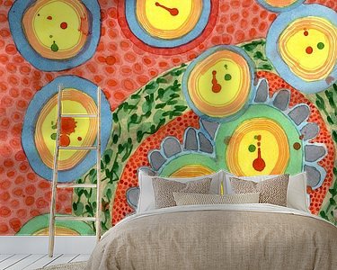 Voorbeeld van het werk in een kamer