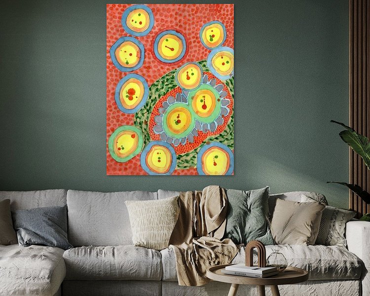 Voorbeeld van het werk in een kamer