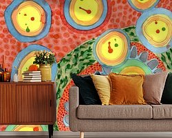 Voorbeeld van het werk in een kamer