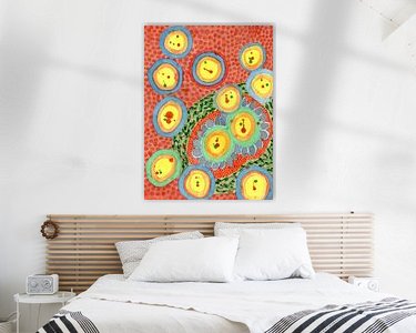 Voorbeeld van het werk in een kamer