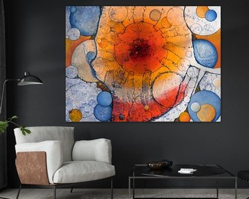 Abstract Wheel of Life and Planets van Birgitt Shannon