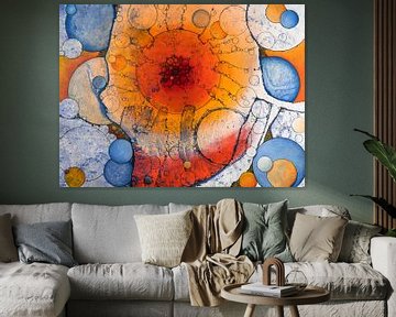 Abstract Wheel of Life and Planets van Birgitt Shannon