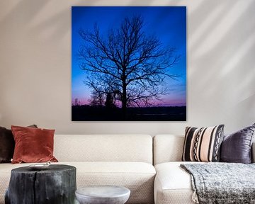 Blauwe uur (boom) van Eriks Photoshop by Erik Heuver