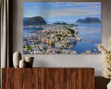 De schitterende stad Alesund, Noorwegen.