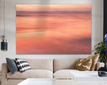 Oranje zonsondergang aan zee van Barbara Brolsma