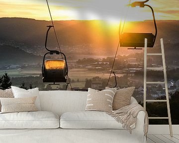 Cable car at sunrise by Lucas De Jong