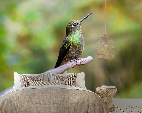 Voorbeeld van het werk in een kamer