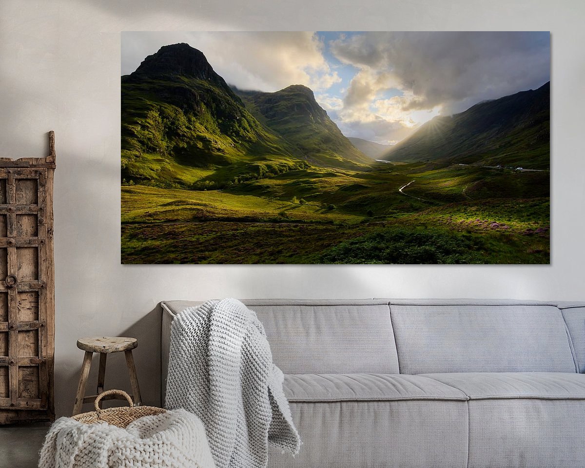 Voorbeeld van het werk in een kamer
