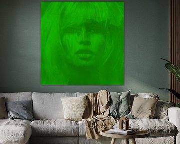 Brigitte Bardot - Neon Green - 24 Colours Game - I PAD Generation von Felix von Altersheim