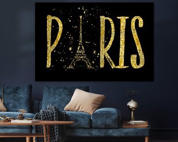 PARIJS Typografie | gouden spetters