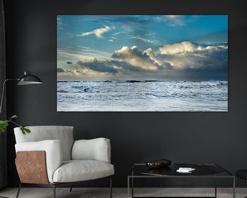 Storm boven de Noordzee van eric van der eijk