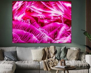 Encaustic Art roze wit zwart