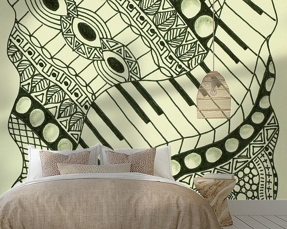 Voorbeeld van het werk in een kamer