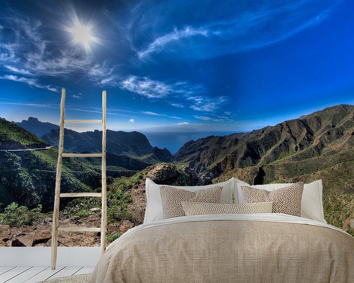 Sfeerimpressie behang: El mirador Masca Tenerife van Karl Smits