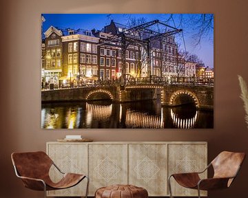 Typical Amsterdam bridge by Leon Weggelaar
