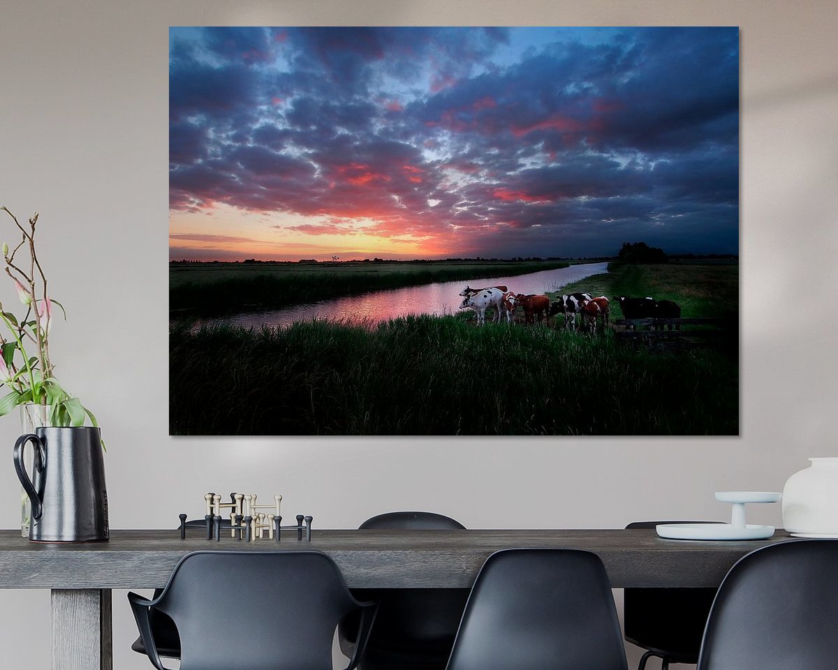Voorbeeld van het werk in een kamer