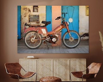Old Moroccan Mobylette Moped by Riekus Reinders