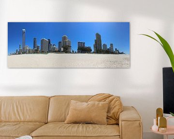 Skyline van de stad Gold Coast in  Australia  van Marcel van den Bos