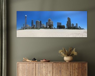 Skyline der Stadt Gold Coast in Queensland, Australien von Marcel van den Bos