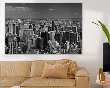 Manhattan (New York City) Panorama in black & white by Alexander Mol