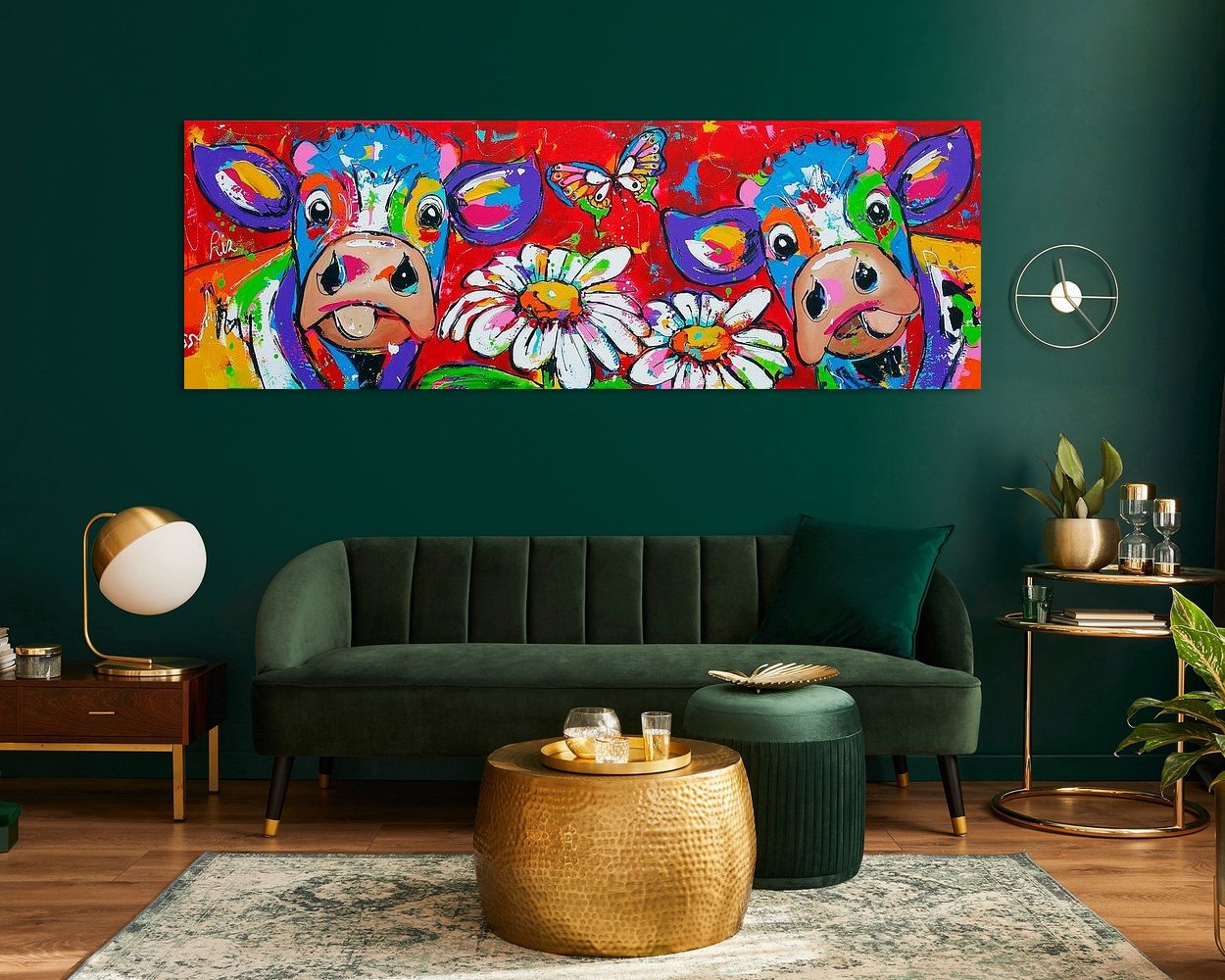 Voorbeeld van het werk in een kamer