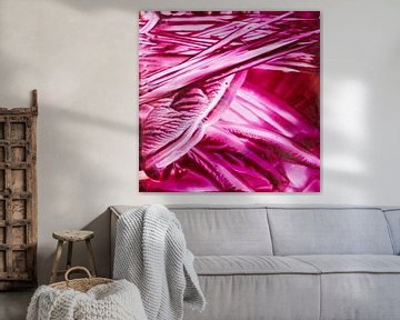 Encaustic Art roze wit van Erica de Winter