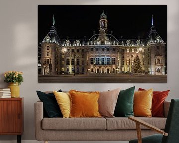 Het stadhuis in Rotterdam in de avond van MS Fotografie | Marc van der Stelt