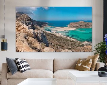 Die Balos-Lagune mit Kap Tigani, Kissamos, Kreta, Griechenland von Rene van der Meer