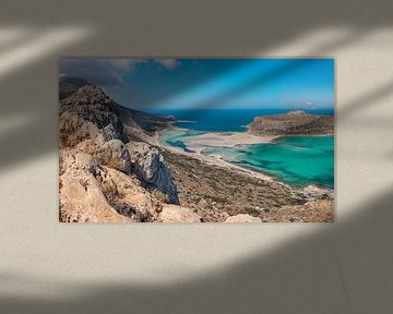 Die Balos-Lagune mit Kap Tigani, Kissamos, Kreta, Griechenland von Rene van der Meer