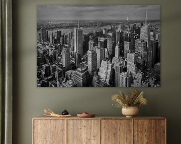 Manhattan (New York City) Panorama in black & white sur Alexander Mol