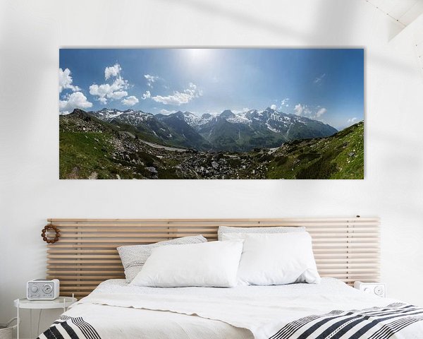 Panorama photo of the Großglockner, Austria