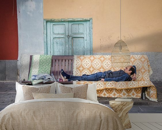 Voorbeeld van het werk in een kamer