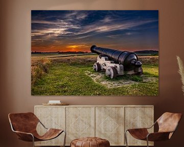 Kanon Fort de Schans  Texel van Texel360Fotografie Richard Heerschap
