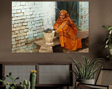 Pure schoonheid in de straten van india van Vivian Raaijmaakers