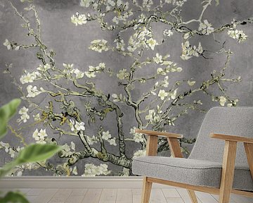 Almond blossom by Vincent van Gogh (light gray)