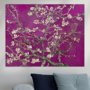 Almond blossom by Vincent van Gogh (fuchsia) by Masters Revisited