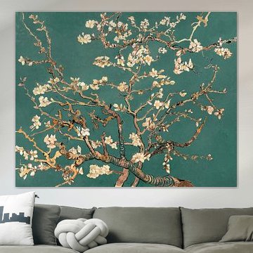 Amandelbloesem van Vincent van Gogh (deep green)