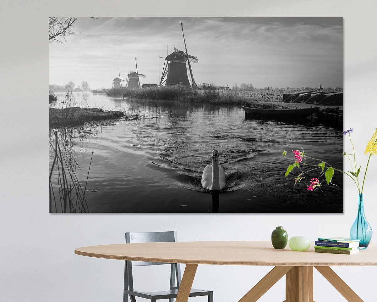 Voorbeeld van het werk in een kamer