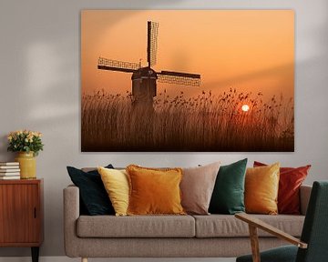 Windmühle bei Sonnenaufgang von Halma Fotografie