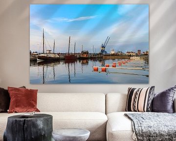 View to the city port of Rostock by Rico Ködder