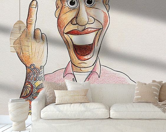 Voorbeeld van het werk in een kamer