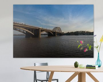 Panorama of the bridge over river Waal near Nijmegen by Patrick Verhoef