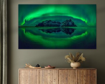 Stokksnes aurora panorama by Wojciech Kruczynski