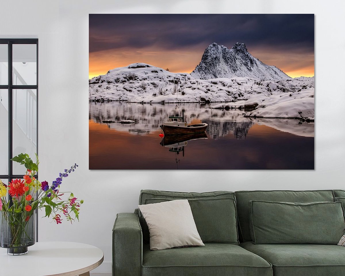 Voorbeeld van het werk in een kamer