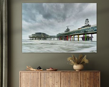 Wester-Sturm am Scheveningen Pier. von Johan Kalthof