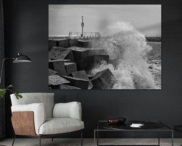 Storm in Harbour by Dirk van der Plas