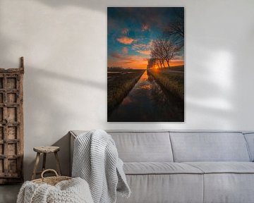 Coucher de soleil Kleverskerke sur Andy Troy