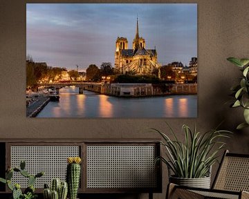 Notre Dame at nightfall by Henk Verheyen