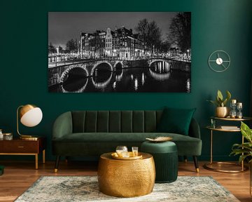 Amsterdamer Grachten (B&W) von Dennis Wierenga
